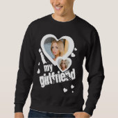 Sweatshirt J'aime ma petite amie Photo Grunge Urban Black (Devant)