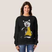 Sweatshirt J'Aime Maman Tattoo Husky (Devant entier)