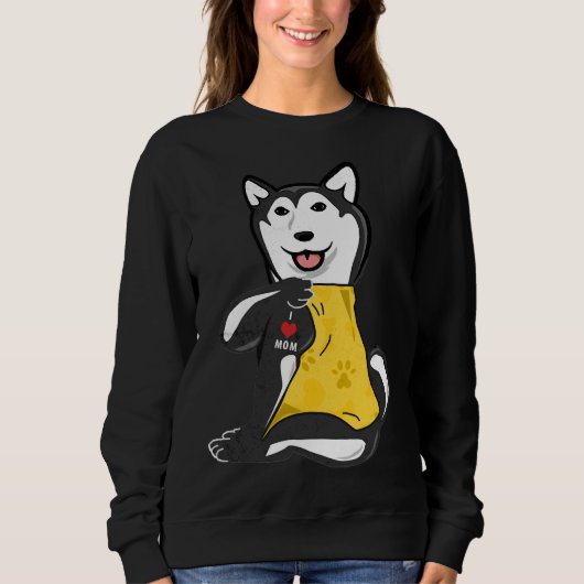Sweatshirt J'Aime Maman Tattoo Husky (Devant)