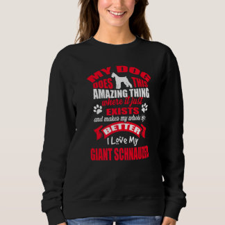 Sweatshirt J'Aime Mes Chiens Géants Schnauzer Chiens De Chien