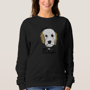 Sweatshirt J'Aime Mes Cockapos Bloc D'Art À Ligne Unique Bu B
