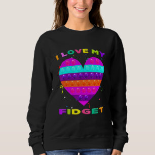 Sweatshirt J'Aime Mes Fidgets Pop It Heart Game Toddler Fidge