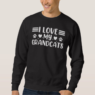 Sweatshirt J'Aime Mes Grands Chats Chat Grand-Père Grand-Mère