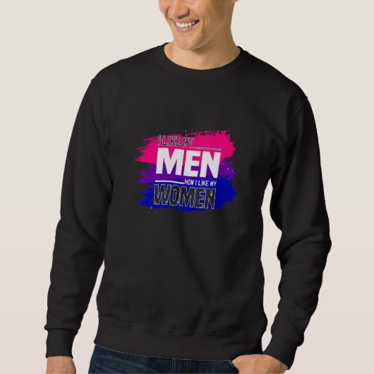 Sweatshirt J'Aime Mes Hommes J'Aime Mes Femmes Bisexuelle Fie (Devant)