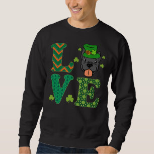 Sweatshirt J'Aime Mon Amoureux des chiens Jour de la Saint Pa
