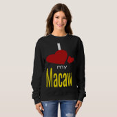Sweatshirt J'aime mon ara macao (Devant entier)