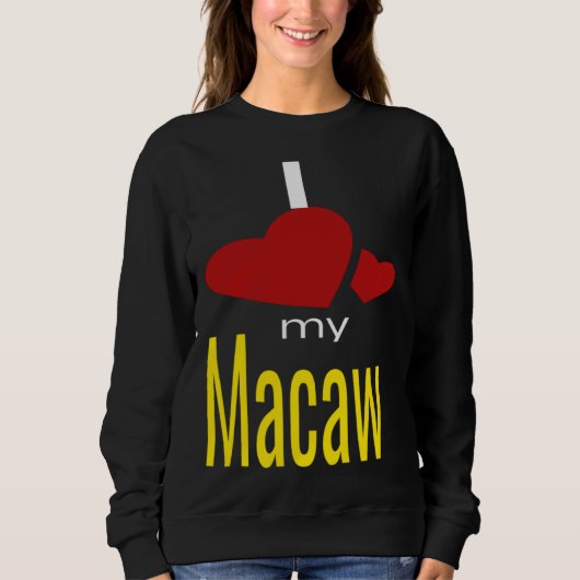 Sweatshirt J'aime mon ara macao (Devant)