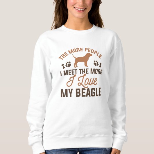 Sweatshirt J'aime mon Beagle (Devant)
