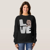 Sweatshirt J'Aime Mon Bedlington Terrier Dog (Devant entier)