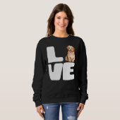 Sweatshirt J'aime Mon Bichon Havanais L'amour French Lan (Devant entier)