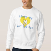 Sweatshirt j'aime mon bull terrier (Devant)