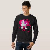Sweatshirt J'aime mon caniche T- (Devant entier)