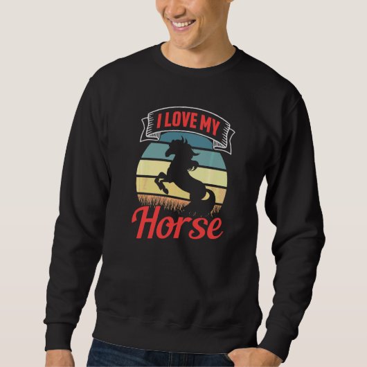 Sweatshirt J'Aime Mon Cheval Équitation Équestre Rider (Devant)