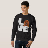 Sweatshirt J'Aime Mon Chien Mastiff Tibétain (Devant entier)
