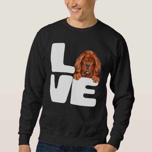 Sweatshirt J'Aime Mon Chien Mastiff Tibétain (Devant)