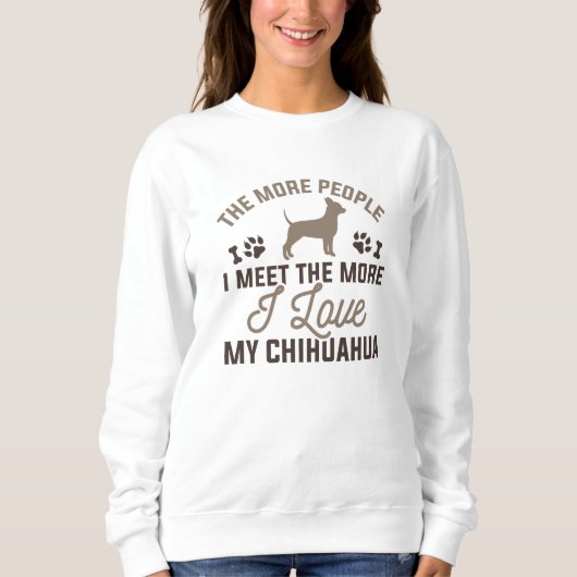 Sweatshirt J'Aime Mon Chihuahua (Devant)