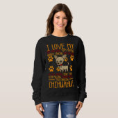 Sweatshirt J'Aime Mon Chihuahua (Devant entier)
