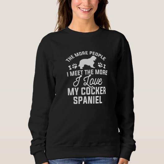 Sweatshirt J'aime mon cocker spaniel (Devant)