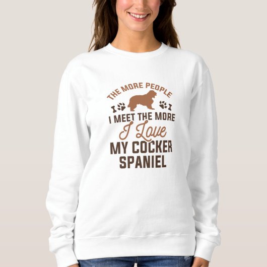 Sweatshirt J'Aime Mon Cocker Spaniel (Devant)