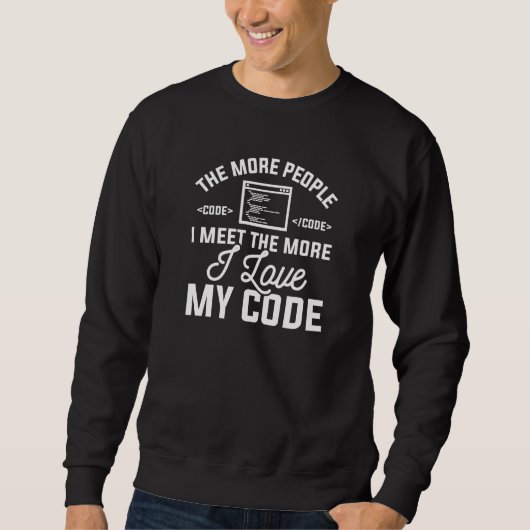Sweatshirt J'aime mon code (Devant)