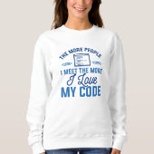 Sweatshirt J'aime mon code (Devant)