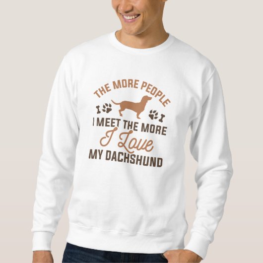 Sweatshirt J'Aime Mon Dachshund (Devant)