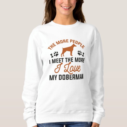 Sweatshirt J'Aime Mon Doberman (Devant)