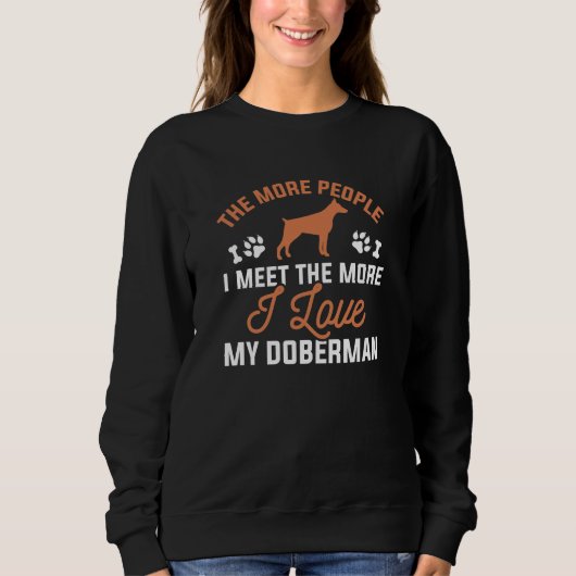 Sweatshirt J'Aime Mon Doberman (Devant)