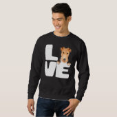 Sweatshirt J'Aime Mon Fil Fox Terrier Chien (Devant entier)