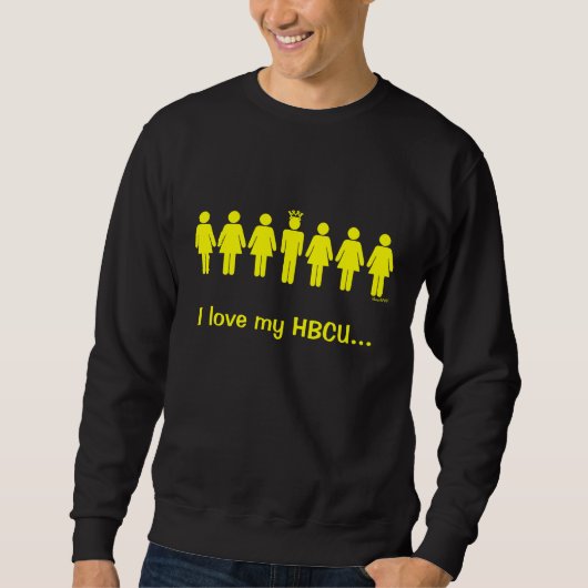 Sweatshirt J'aime mon HBCU (le jaune) (Devant)