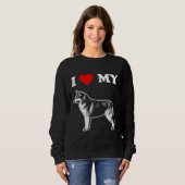 Sweatshirt J'Aime Mon Husky (Devant entier)