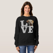 Sweatshirt J'aime mon labo jaune Labrador Retriever Chien (Devant entier)