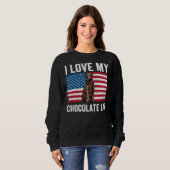 Sweatshirt J'Aime Mon Laboratoire De Chocolat (Devant entier)