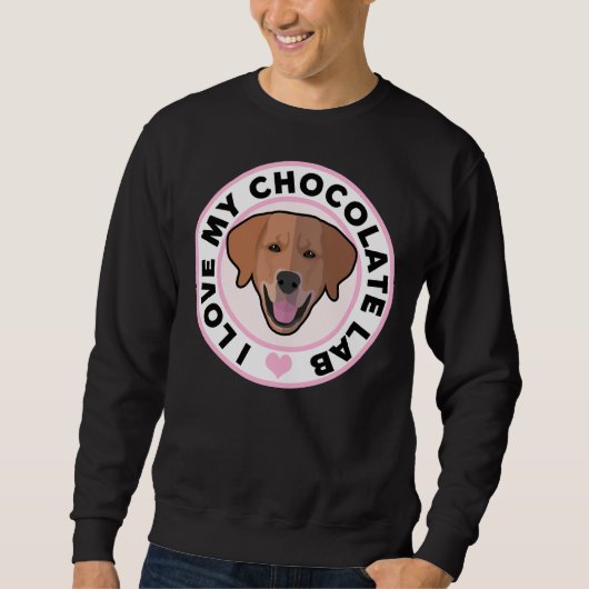 Sweatshirt J'aime mon laboratoire de chocolat (Devant)