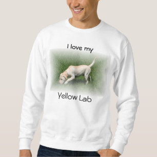 Sweatshirt J'aime mon laboratoire jaune
