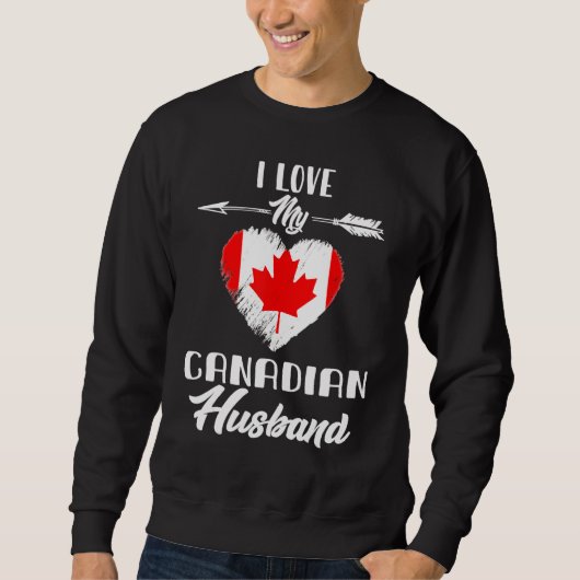Sweatshirt J'aime mon mari canadien Canada (Devant)