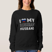 Sweatshirt J'Aime Mon Mari Russe Mari Russe Russie (Devant)
