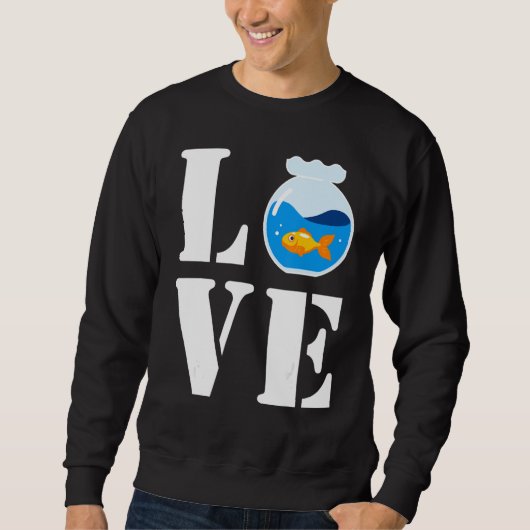Sweatshirt J'Aime Mon Petit Poisson Mignonne Dans Poisson Poi (Devant)