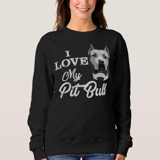 Sweatshirt J'Aime Mon Pit Bull (Devant)