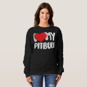 Sweatshirt J'Aime Mon Pitbull (Devant entier)