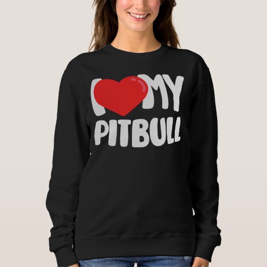 Sweatshirt J'Aime Mon Pitbull (Devant)