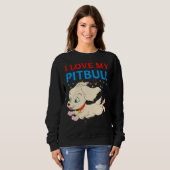Sweatshirt J'aime mon Pitbull 19 (Devant entier)