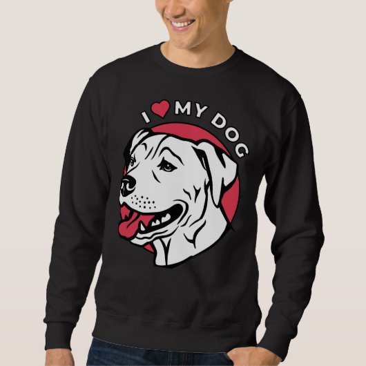 Sweatshirt J'Aime Mon Pitbull Dog (Devant)