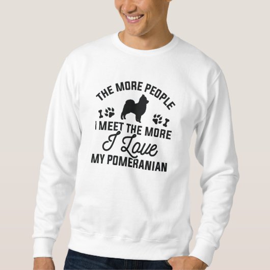 Sweatshirt J'Aime Mon Poméranien (Devant)