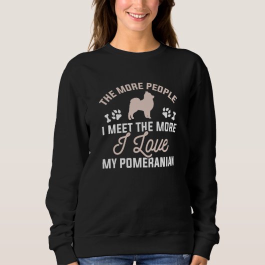 Sweatshirt J'Aime Mon Poméranien (Devant)