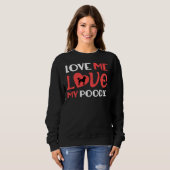Sweatshirt J'Aime Mon Poodle (Devant entier)