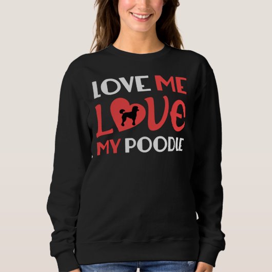Sweatshirt J'Aime Mon Poodle (Devant)