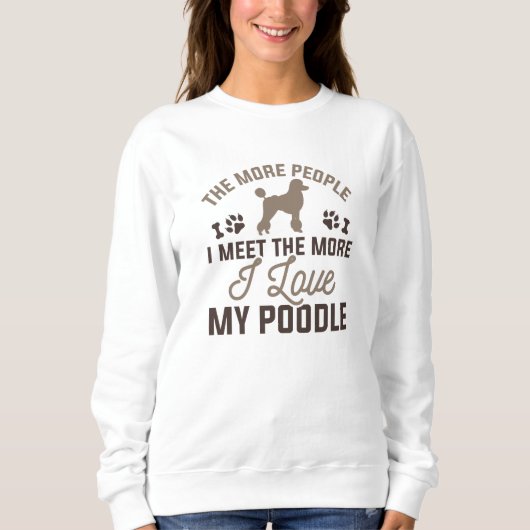 Sweatshirt J'Aime Mon Poodle (Devant)