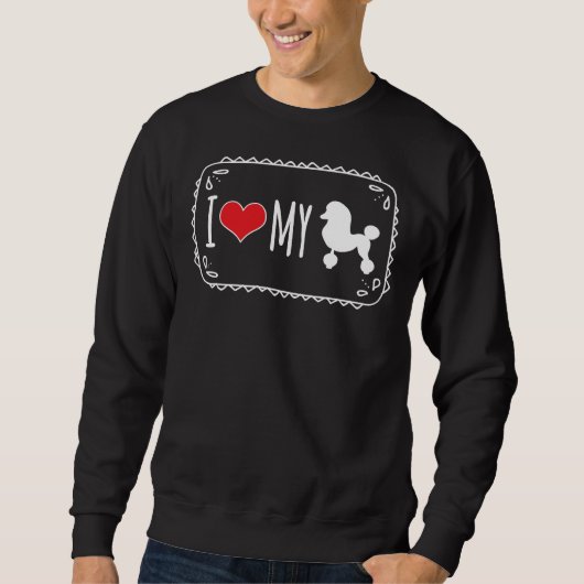 Sweatshirt J'Aime Mon Poodle (Devant)