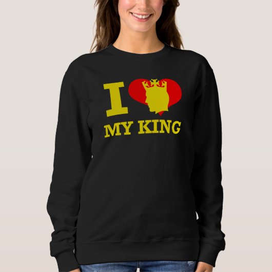 Sweatshirt J'aime mon roi (Devant)